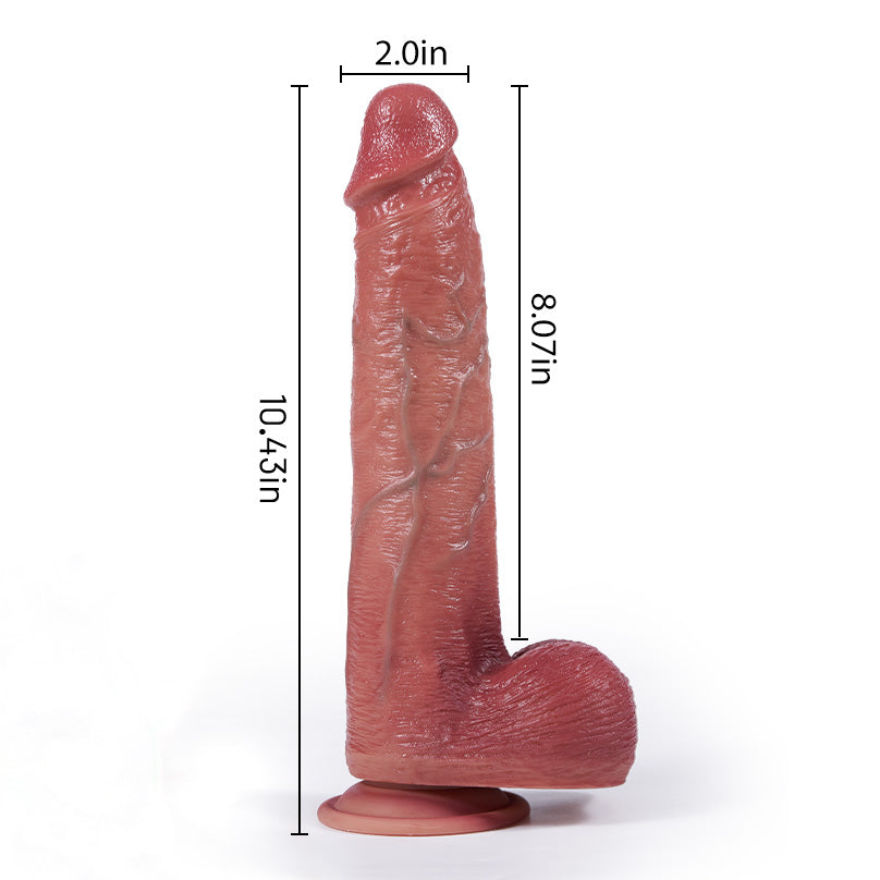 Functional Large Realistic Dildo 10.43": Thrusting & Vibrating